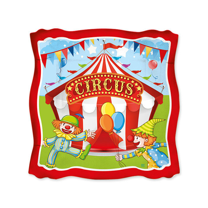 Piatti 19x19 cm CIRCO Party 8 pezzi