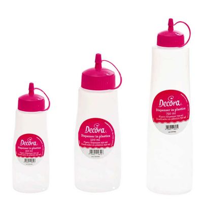 Dispenser Dosatore in plastica con beccuccio fine Ø3mm e scala graduata