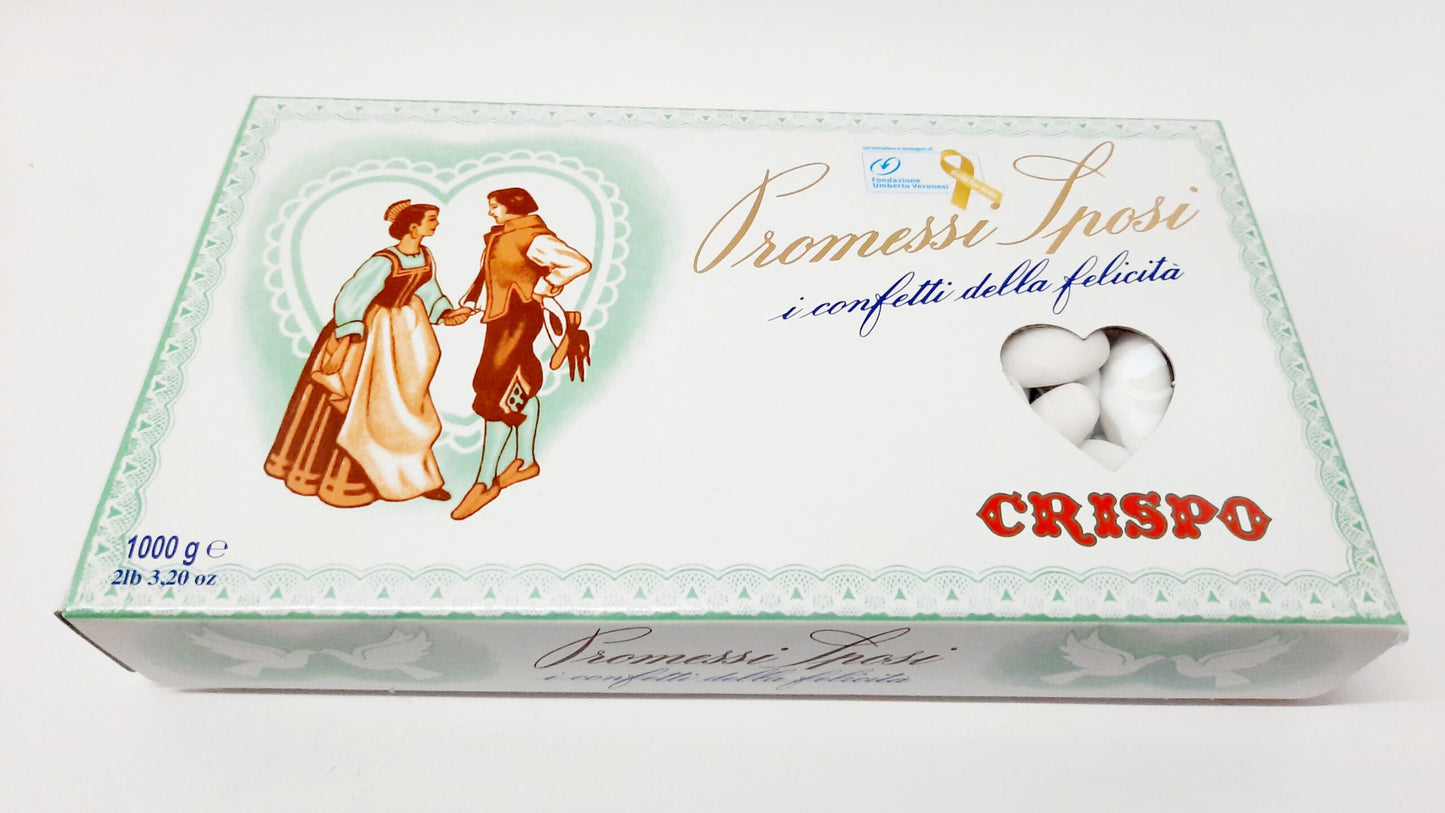 CONFETTI CRISPO PROMESSI SPOSI MANDORLA TOSTATA BIANCHI