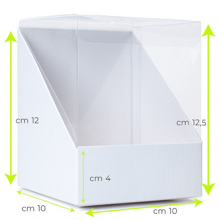 Pz 10 Scatola duo 10x10x12 ARDESIA avorio+pvc