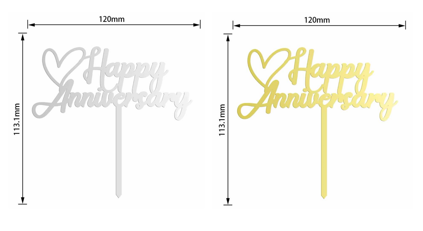 CAKE TOPPER ANNIVERSARIO