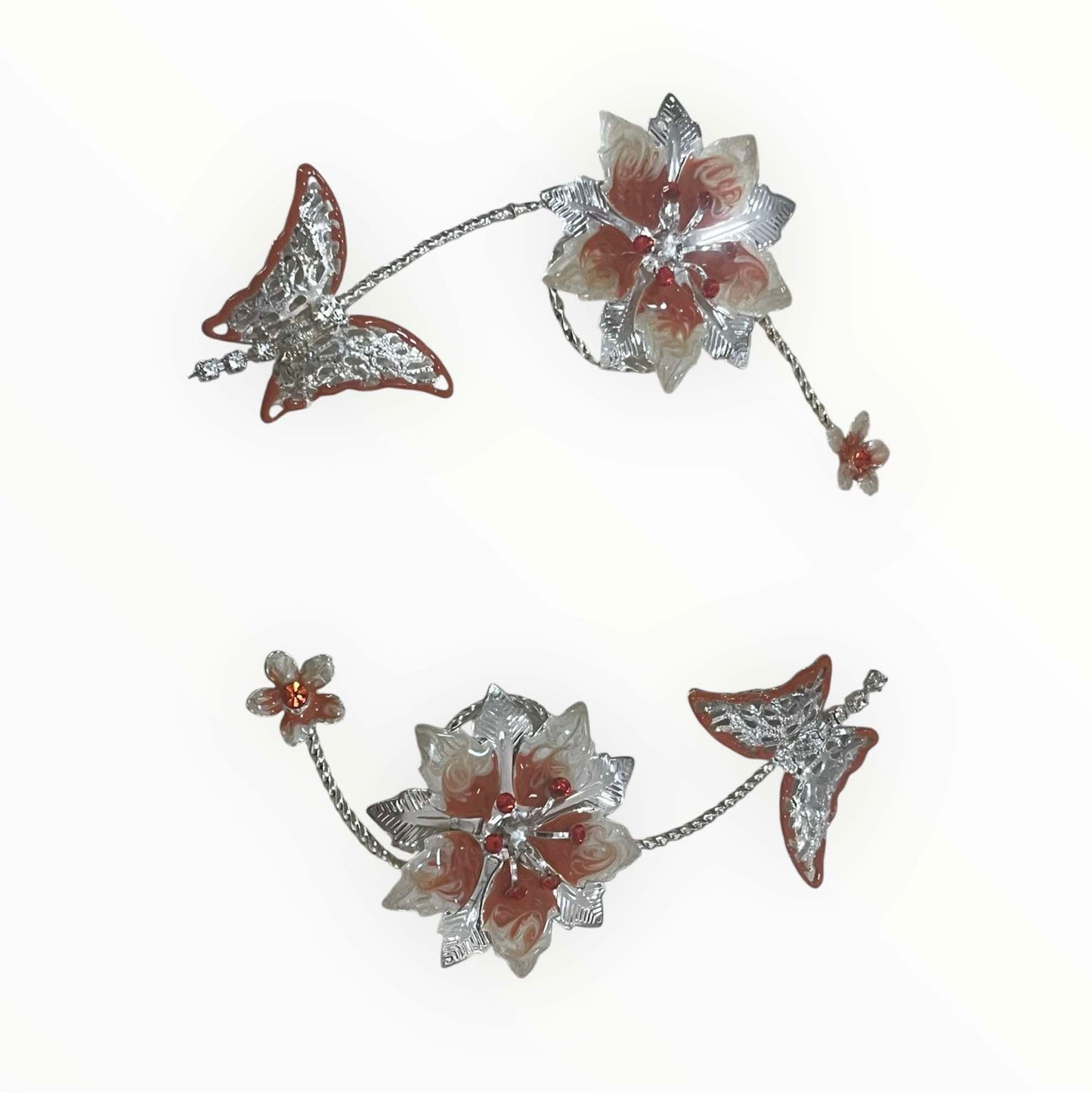 FIORE CON FARFALLA AMBRA PZ 2