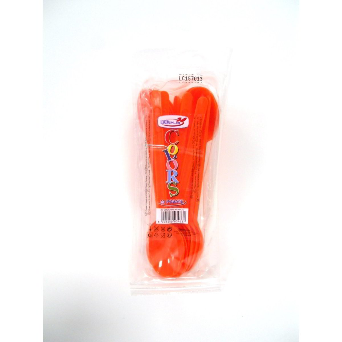 CUCCHIAI PLASTICA ARANCIO PZ 20
