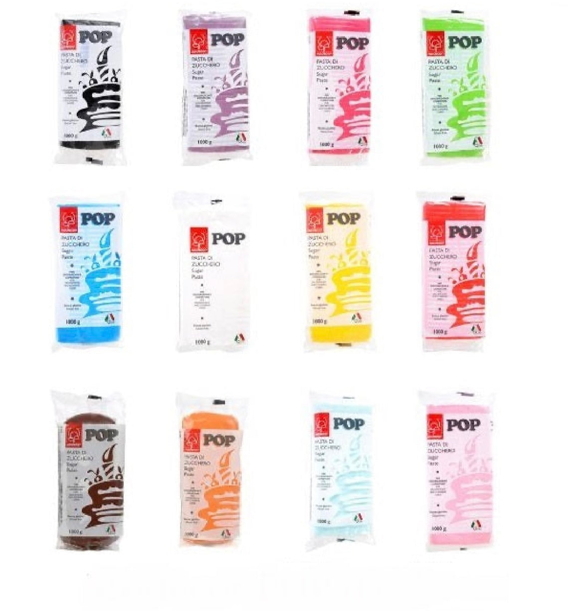 6 pz pasta di zucchero pop da kg 1 Modecor