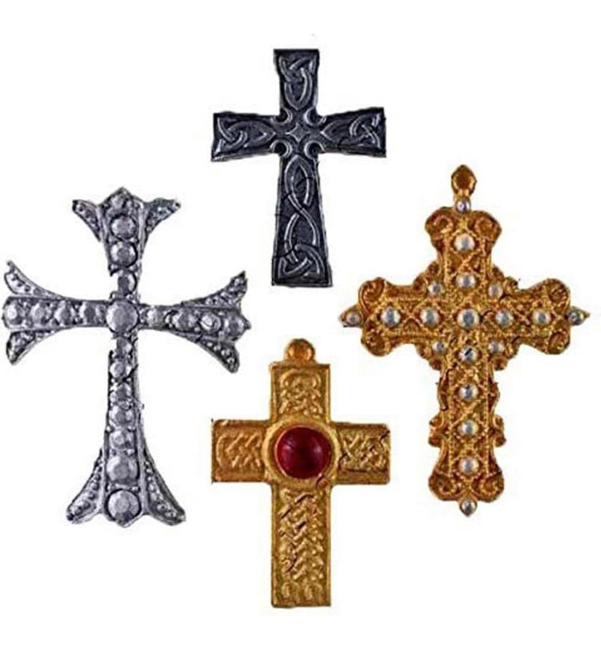 Formina silicone per 4 crocifissi