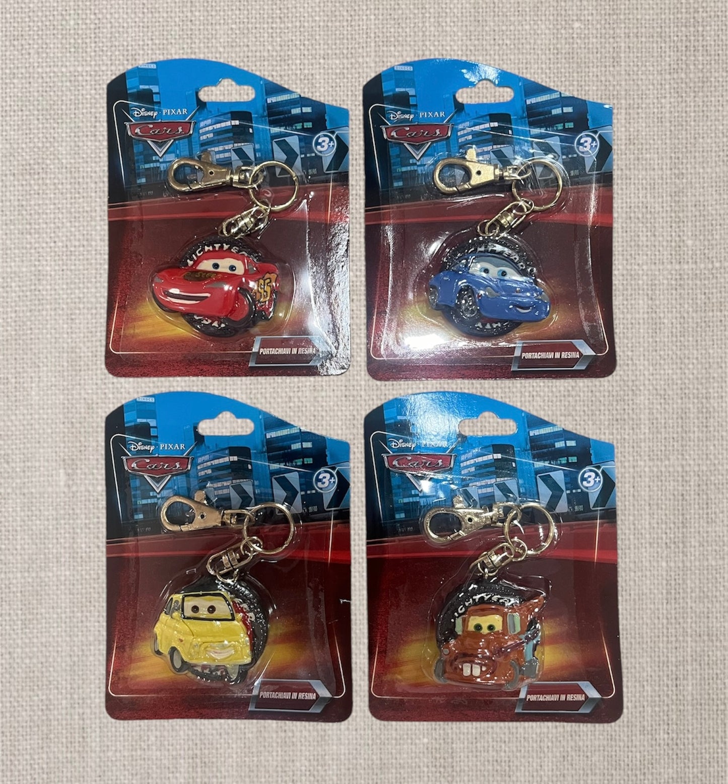 PORTACHIAVI CARS DISNEY 5CM 4 ASSORTITI