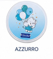 12 pz Scatolina latta Tonda Elefantino con Palloncini