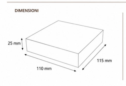 Pz 20 Scatolo rigido bianco quadrato mm 110x110x25
