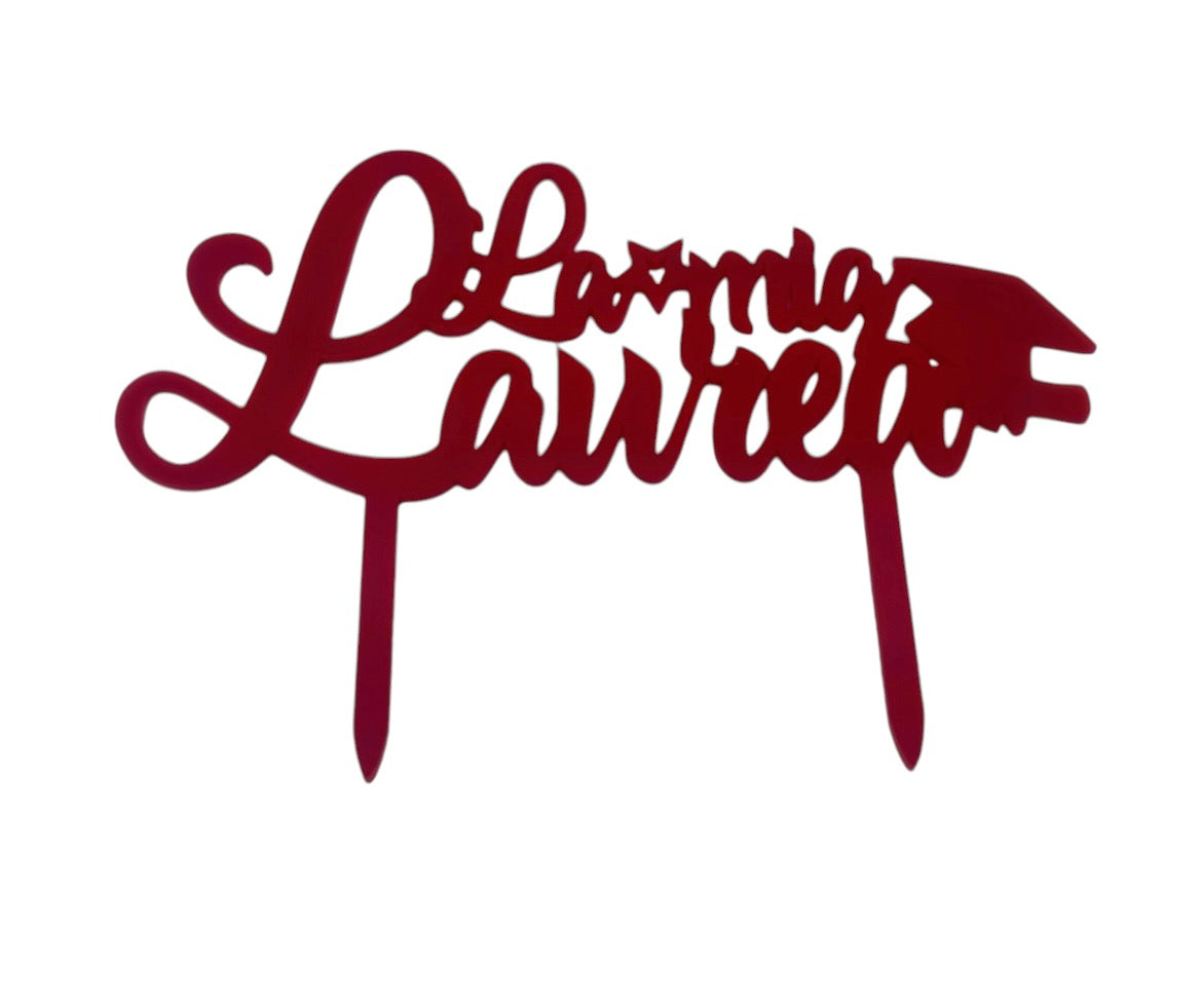 Topper Plexiglass La mia Laurea - rosso