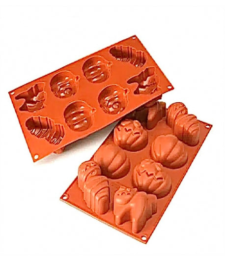 Stampo Silicone Halloween 8 Forme 70x64 H32 Mm