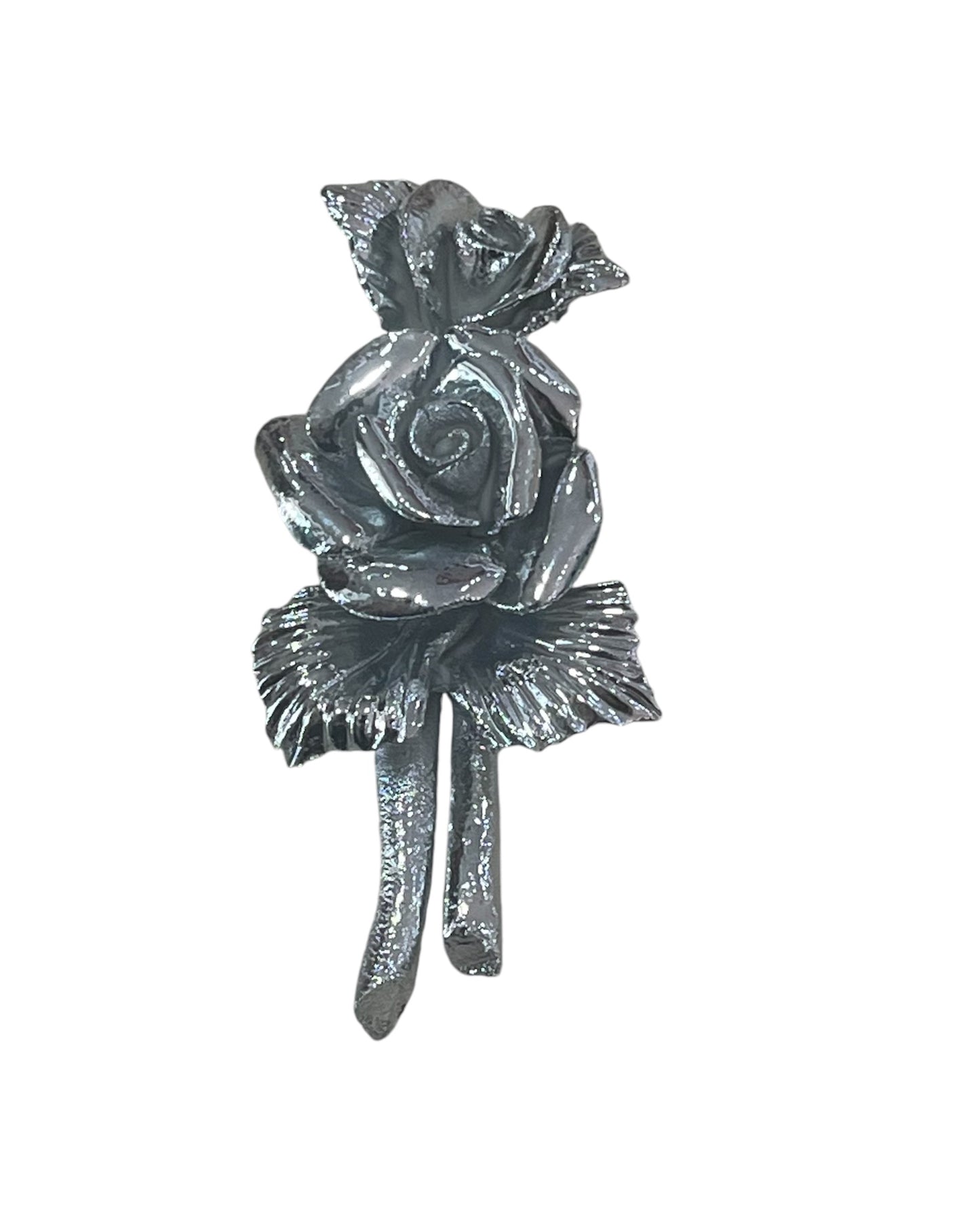 Fiore resina piccolo argento