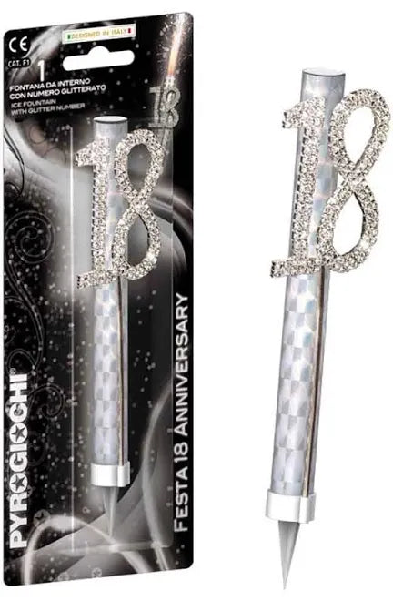 FONTANA bengala 18 ANNI CON NUMERO