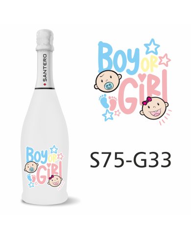 Bottiglia spumante extra dry "Boy or Girl" – Gender Reveal - Santero