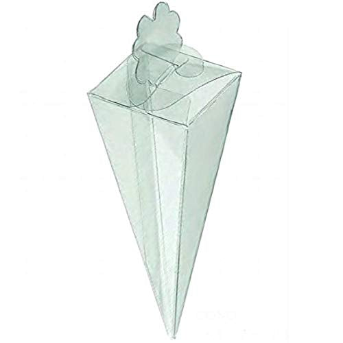 10 scatoline cono pvc trasparente