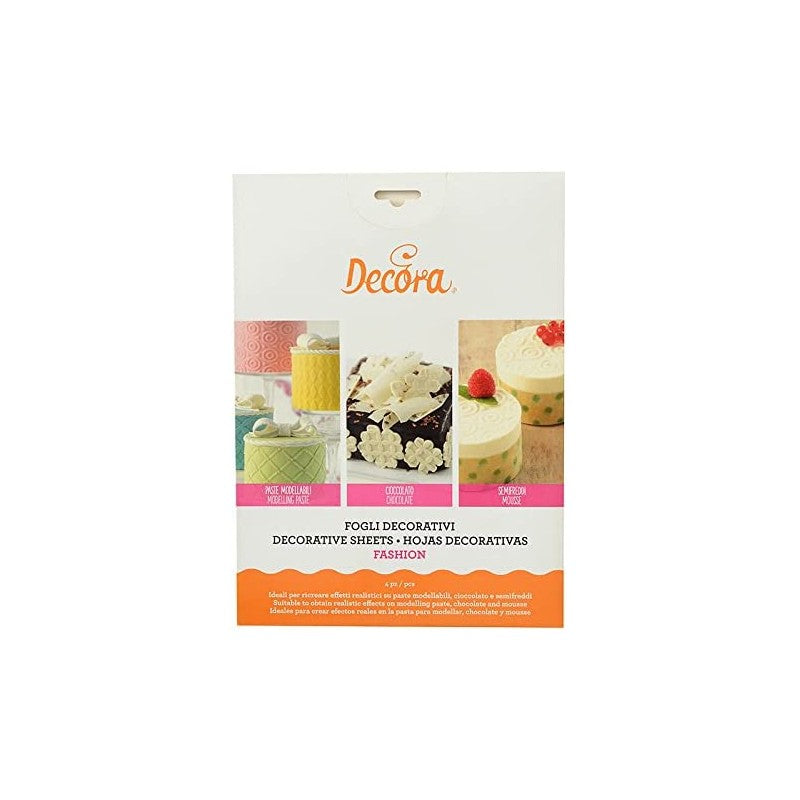 KIT 4 FOGLI DECORATIVI EFFETTO MODA DECORA