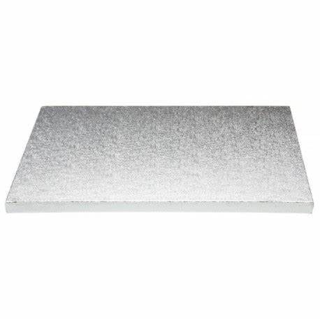 Cake Board RETTANGOLARE Argento spessore 1,2 cm - VARIE MISURE