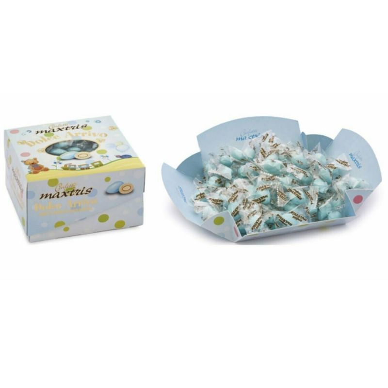Dolce Arrivo Maxtris celeste 500g di confetti incartati singolarmente