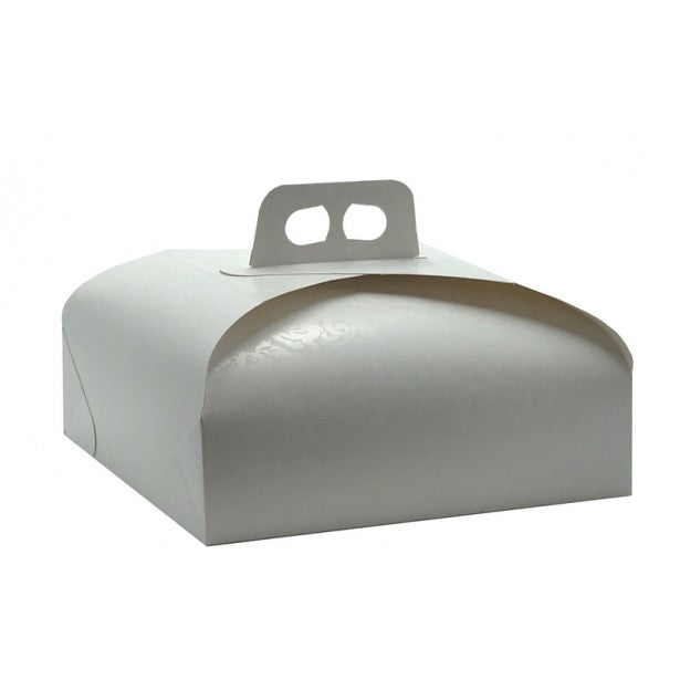 Scatola porta torta bianca damascata VARIE MISURE