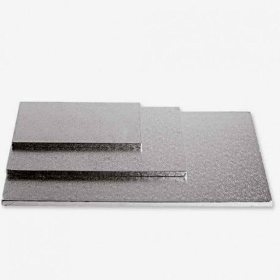 Cake Board RETTANGOLARE Argento spessore 1,2 cm - VARIE MISURE