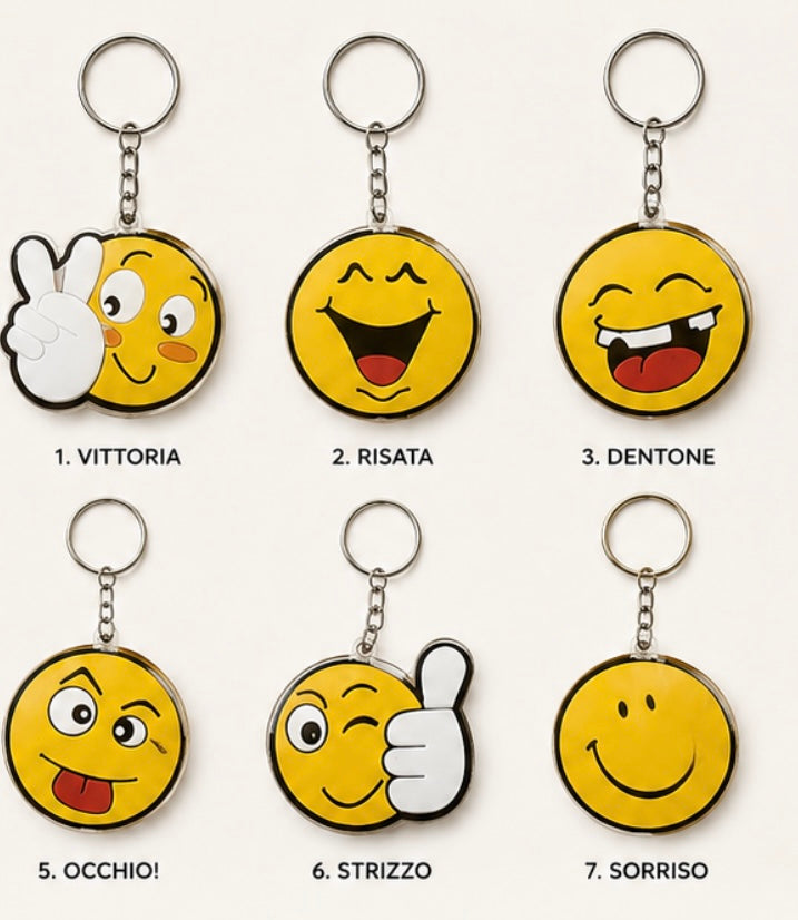 Pz 12 Portachiavi Emoji – Collezione Assortita