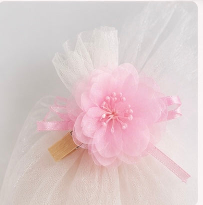 Pz 12 Fiore in Organza con Molletta