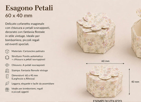 Pz 10 Esagono Petali 60x40 mm