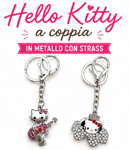 2 portachiavi ass. metallo Hello Kitty