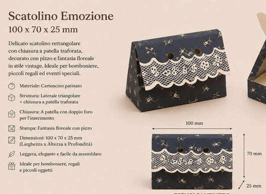 10 pz Scatolino Emozione 100x70x25 mm
