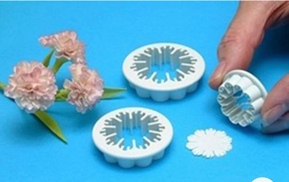 3 stampi ad incisione garofano