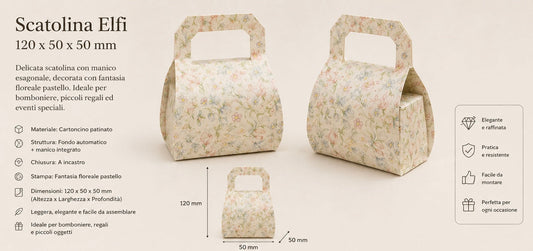 10 pz Scatolina Elfi 120x50x50 mm