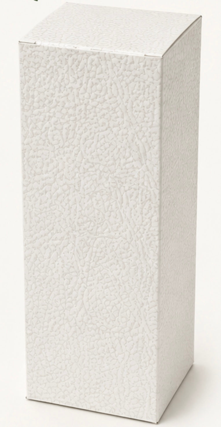 Pz 10 Scatola pelle bianco cm 10x10x25