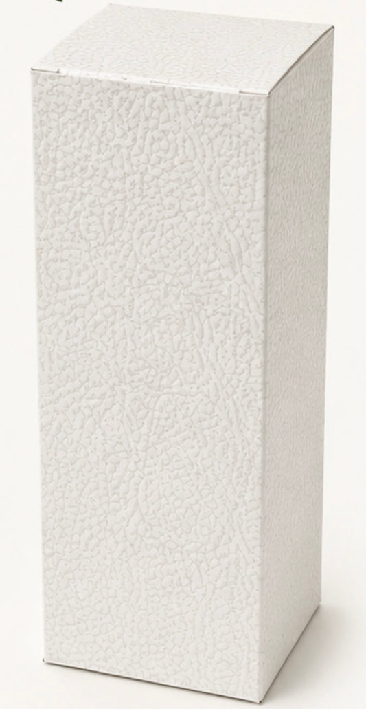 Pz 10 Scatola pelle bianco cm 10x10x25