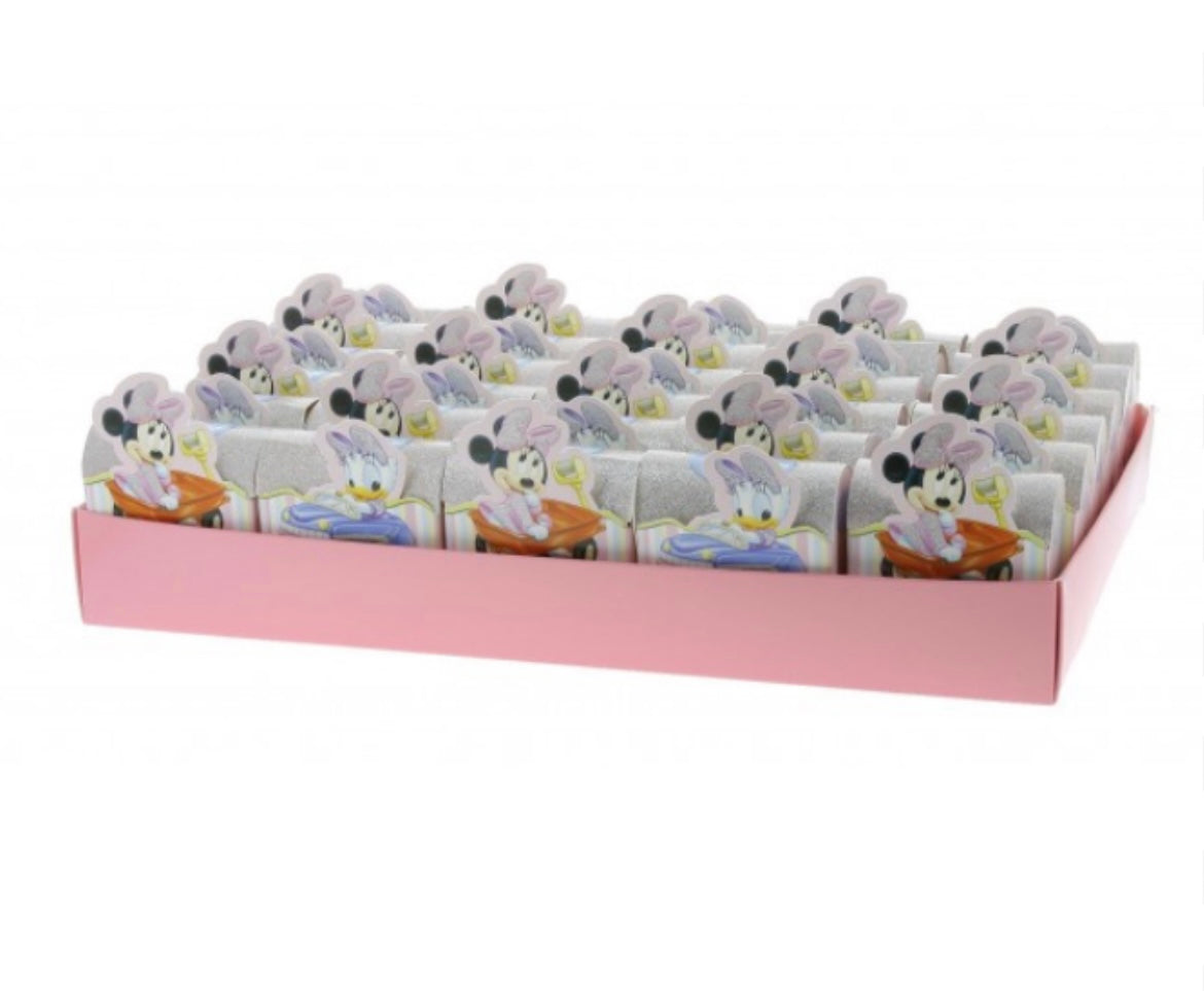 Disney 50 scatoline porta confetti Minnie e Paperina  cm. 7.5x7x4 con cestino carta omaggio
