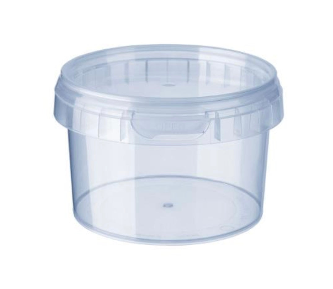 120 vasetti contenitore plastica con coperchio ml 280
