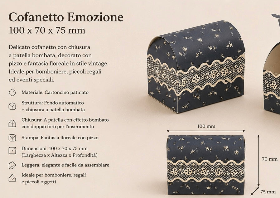 Pz 10 Cofanetto Emozione 100x70x75 mm