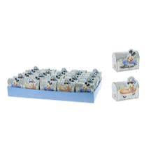 Disney 50 scatoline porta confetti Topolino e Paperino cm. 7.5x7x4 con cestino carta omaggio