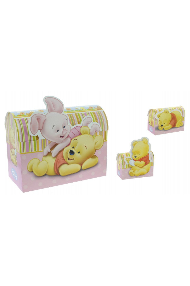 40 scatoline winnie the Pooh rosa + bauletto porta scatoline