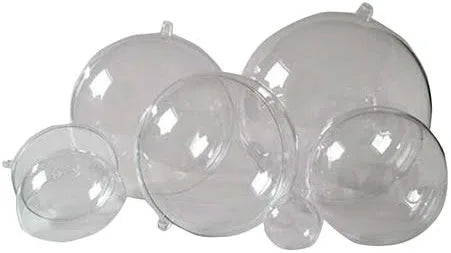 12 Sfere plastica trasparente ( varie misure )