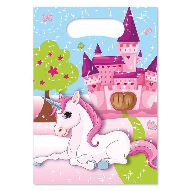 6 Sacchetti bustine unicorno