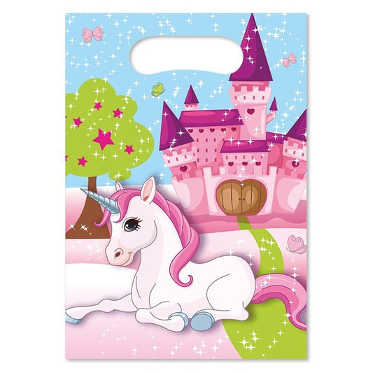 6 Sacchetti bustine unicorno
