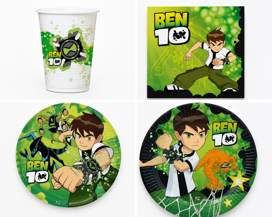 Ben 10 coordinato tavola, piatti/bicchieri/tovaglioli