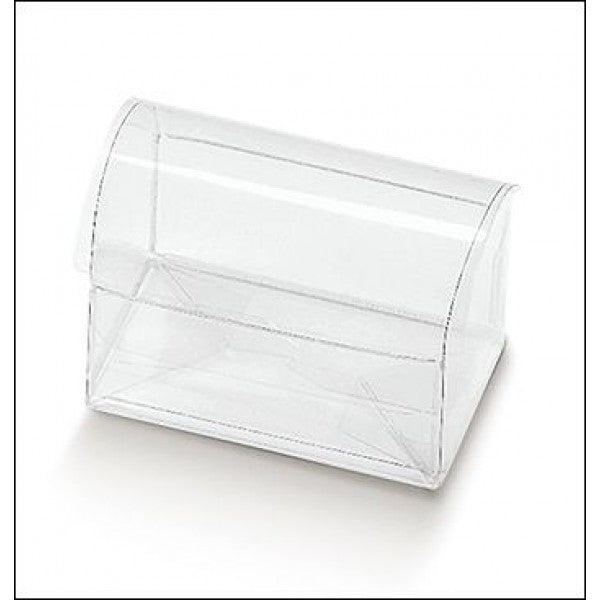 10 scatoline cofanetti bauletti pvc trasparenti