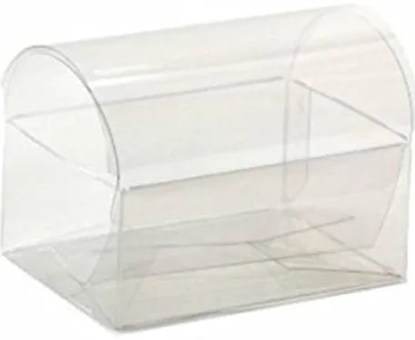 10 scatoline cofanetti bauletti pvc trasparenti