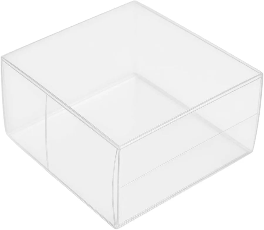 10 Scatoline pvc trasparenti quadrate basse