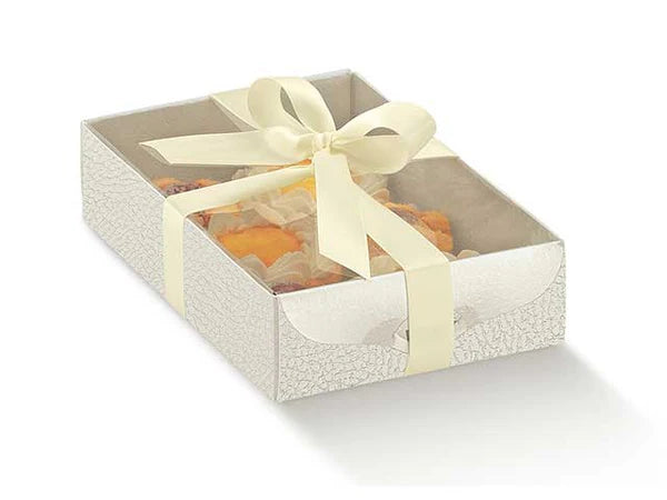 6 Scatole dolcezze 200x150x35 pelle bianca