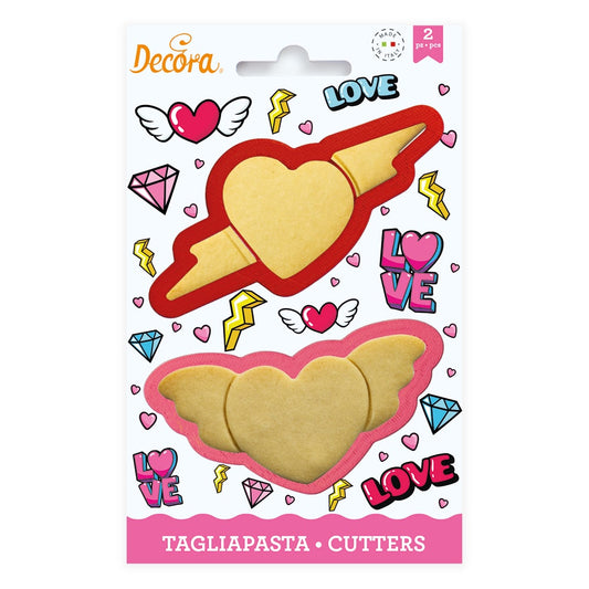 Tagliapasta cuori con ali e freccia