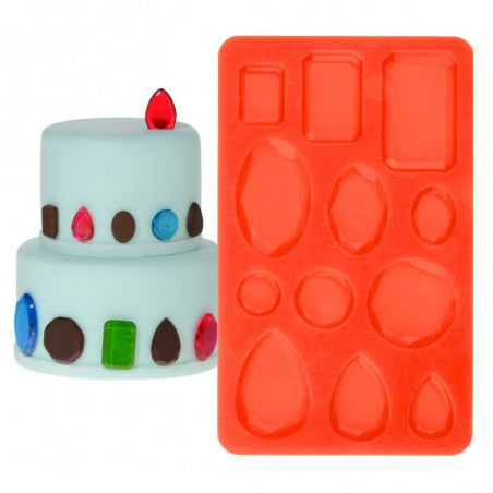 Modecor Stampo in silicone pietre preziose 12 impronte