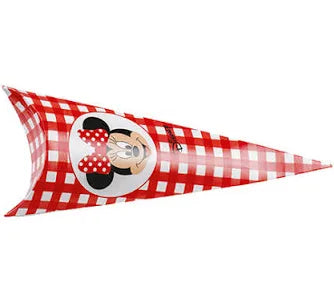 10 scatolini coni Minnie rosso