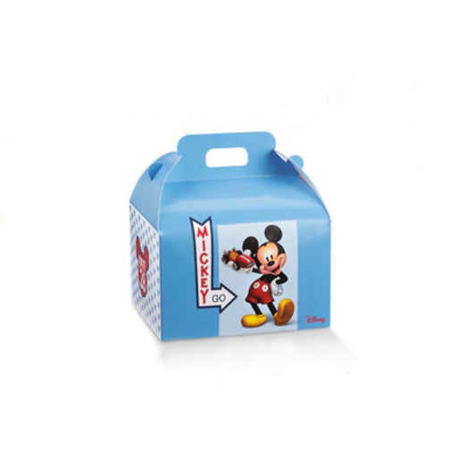 10 VALIGETTE IN CARTONCINO AZZURRO topolino MICKEY GO cm 16x14