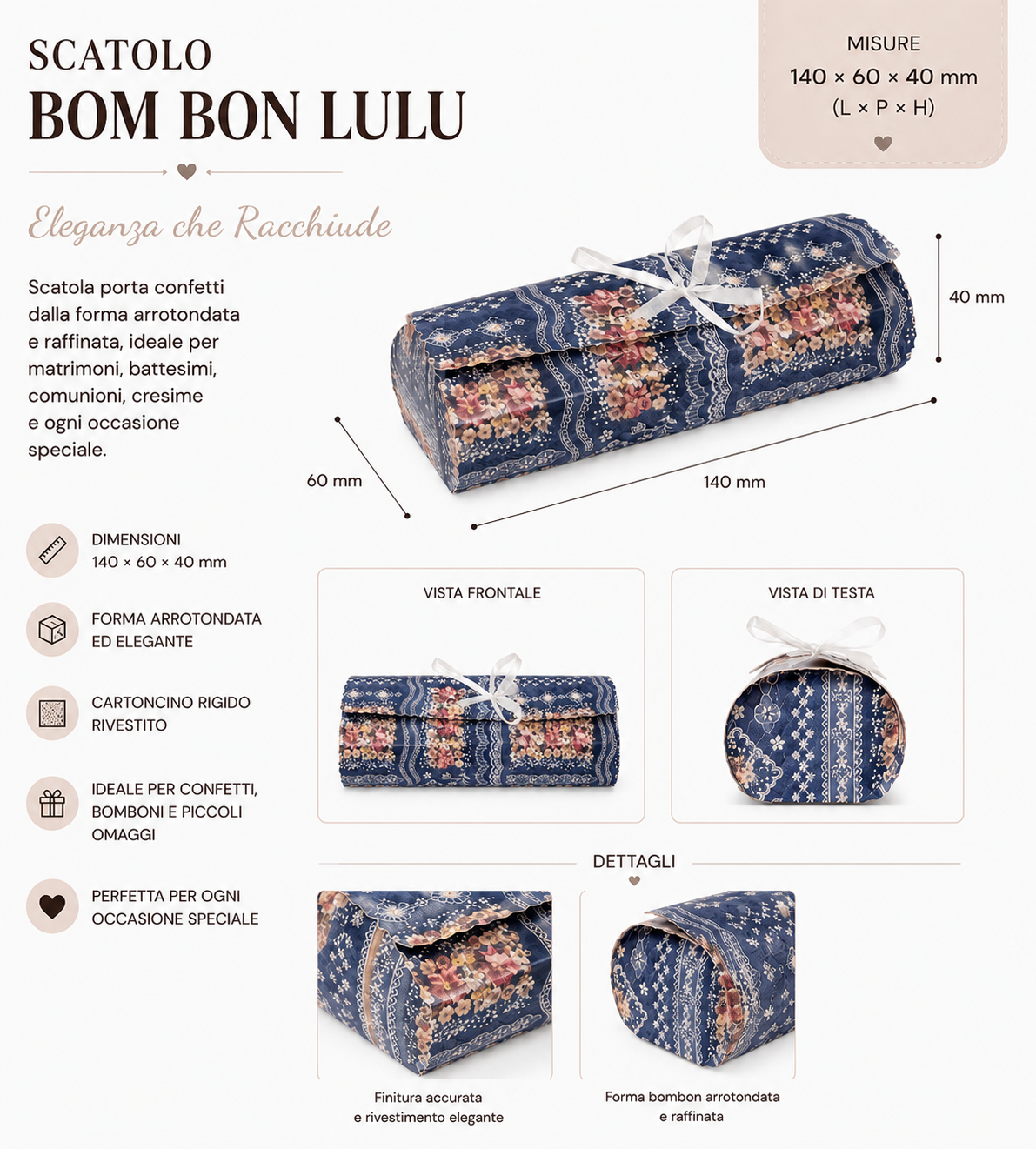 Pz 10 Scatolo Bom Bon Lulu                 mm 140x60x40
